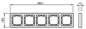 abb Täckram komb 85mm 5-fack ädelstål
