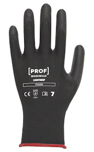 prof Käsine prof lightgrip pu musta 10pr koko 10