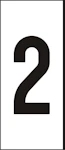 MÄRKSYSTEM H25 VIT SIFFRA 2