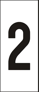 hammarprodukter Märksystem h25 vit siffra 2