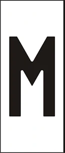 hammarprodukter Märksystem h25 vit bokstav m