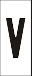 MÄRKSYSTEM H25 VIT BOKSTAV V