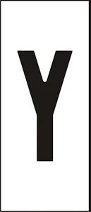 hammarprodukter Märksystem h25 vit bokstav y
