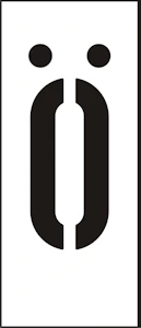 hammarprodukter Märksystem h25 vit bokstav ö