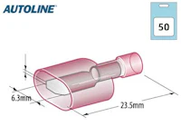 LATTALIITIN 6,3MM UROS PUNAINEN 50KPL/PKT