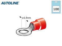RENGASLIITIN M6 PUNAINEN 100KPL/PKT