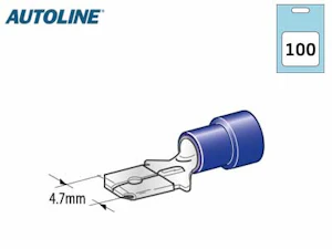 autoline Lattaliitin uros 4,7mm sininen 100kpl/pkt