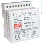 VIRTALÄHDE MEANWELL DR-30-12, DIN, 30W 12V
