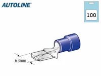 LATTALIITIN 6,3MM UROS SININEN 100 KPL/PKT