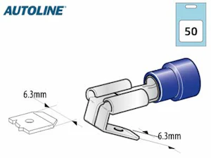 autoline Lattahaaroitin 6,3mm sin reppuselkä 50kpl/pkt