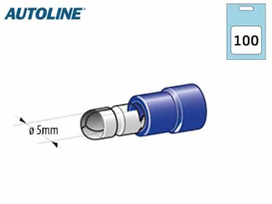 autoline Pyöröliitin uros 5mm sininen 100 kpl/pkt