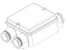 selcast Jakorasia ip67 selcast 83x88mm silum.3-haar. 2,5mm2