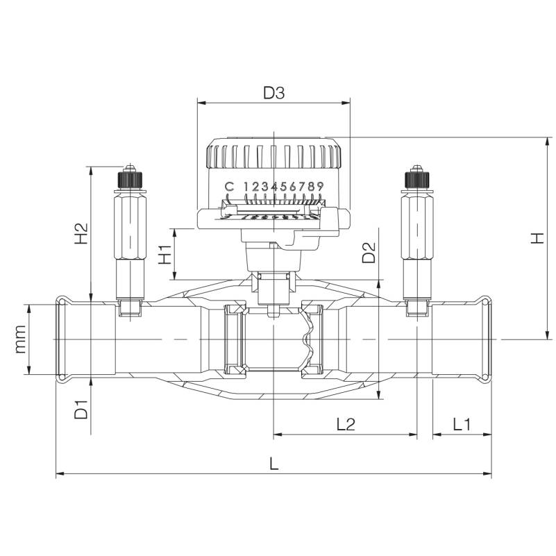 vexve Linjasäätöventtiili vexve p/p 22mm  pn16 vexve 148020x
