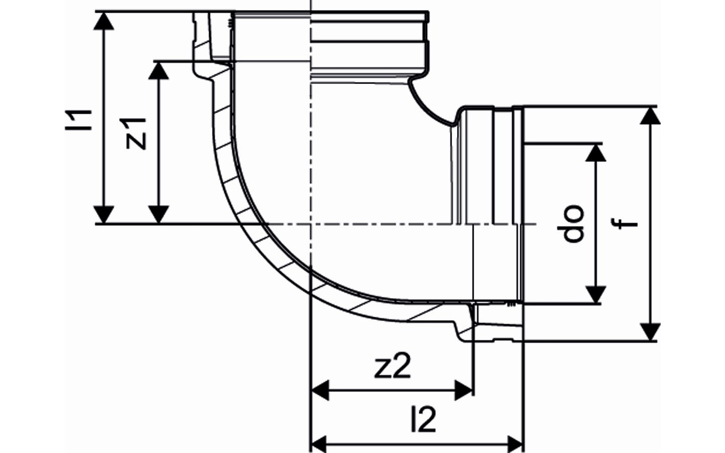uponor Käyrä eristetty uponor 100x90