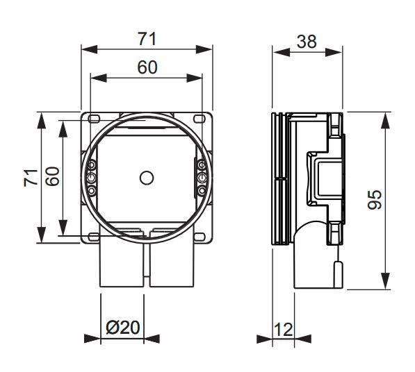 abb Kojerasia abb au 6.2 matala syvyys 38mm
