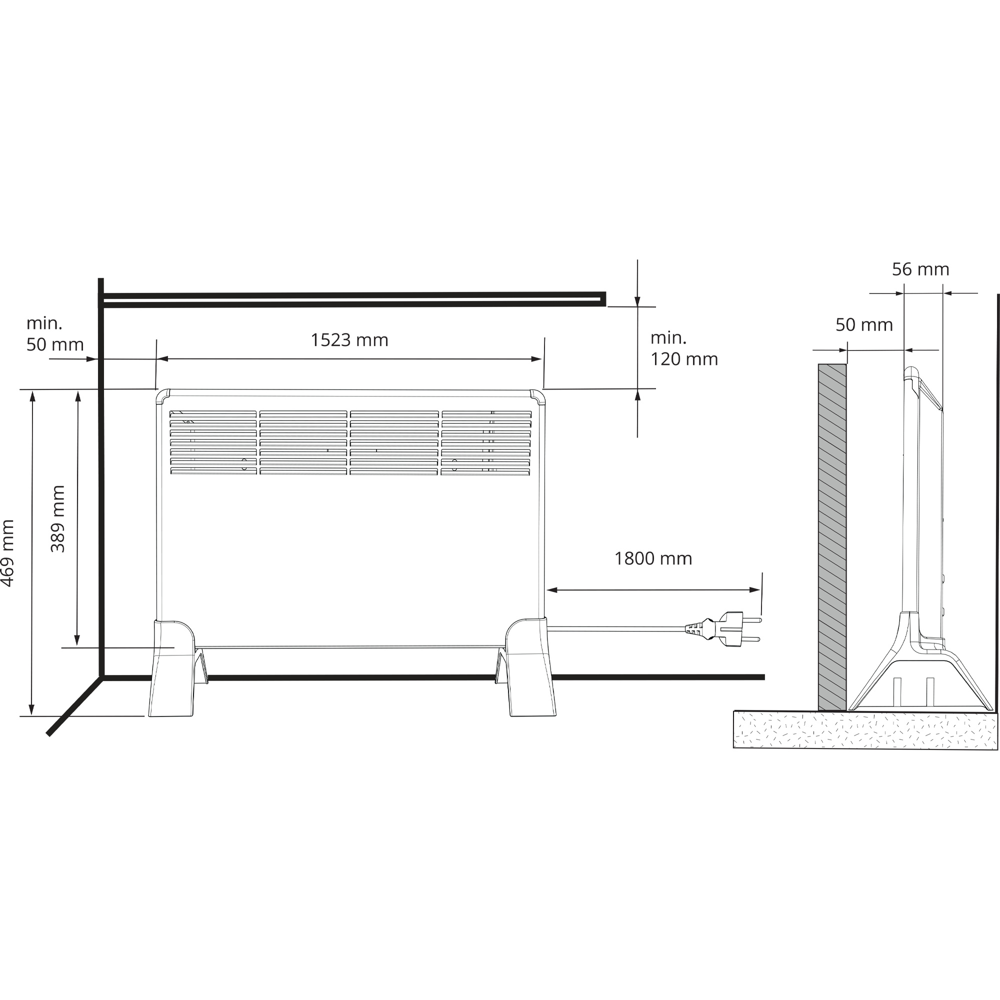 ensto Lämmitin beta20-mp 2000w p 39x152