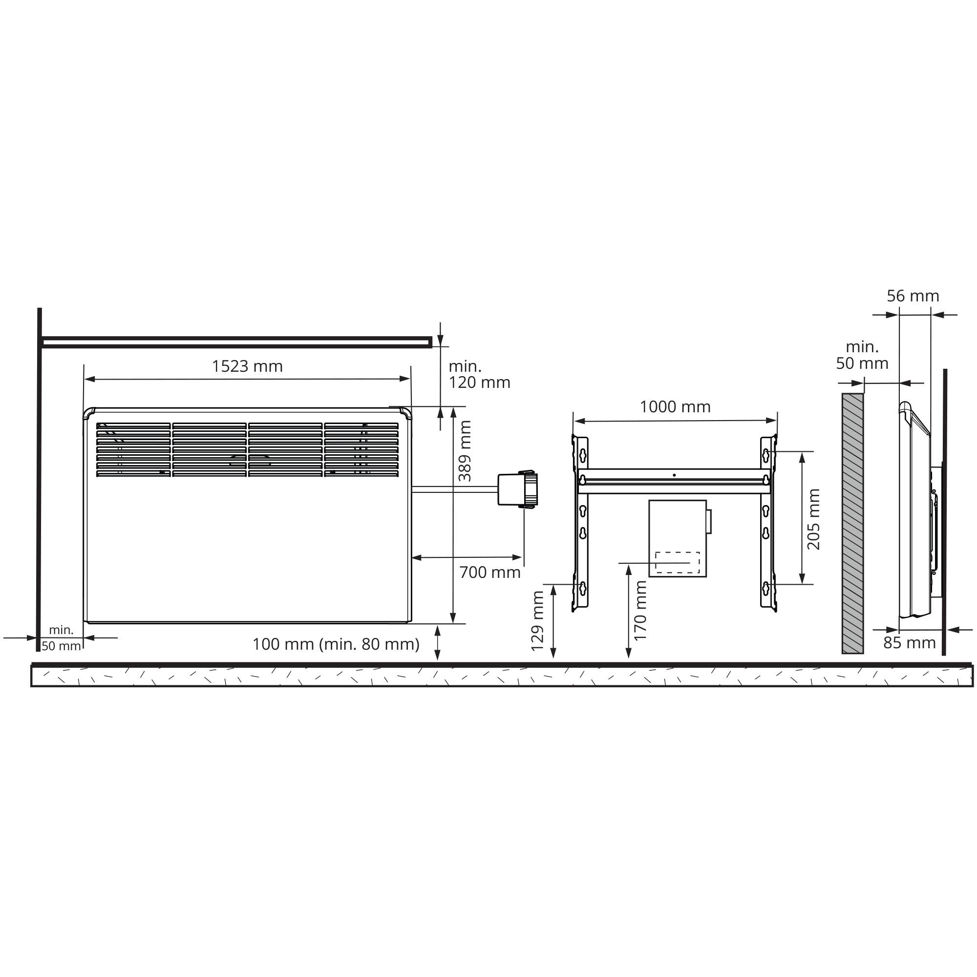 ensto Lämmitin beta beta bt 2000w ip24 k 39x152