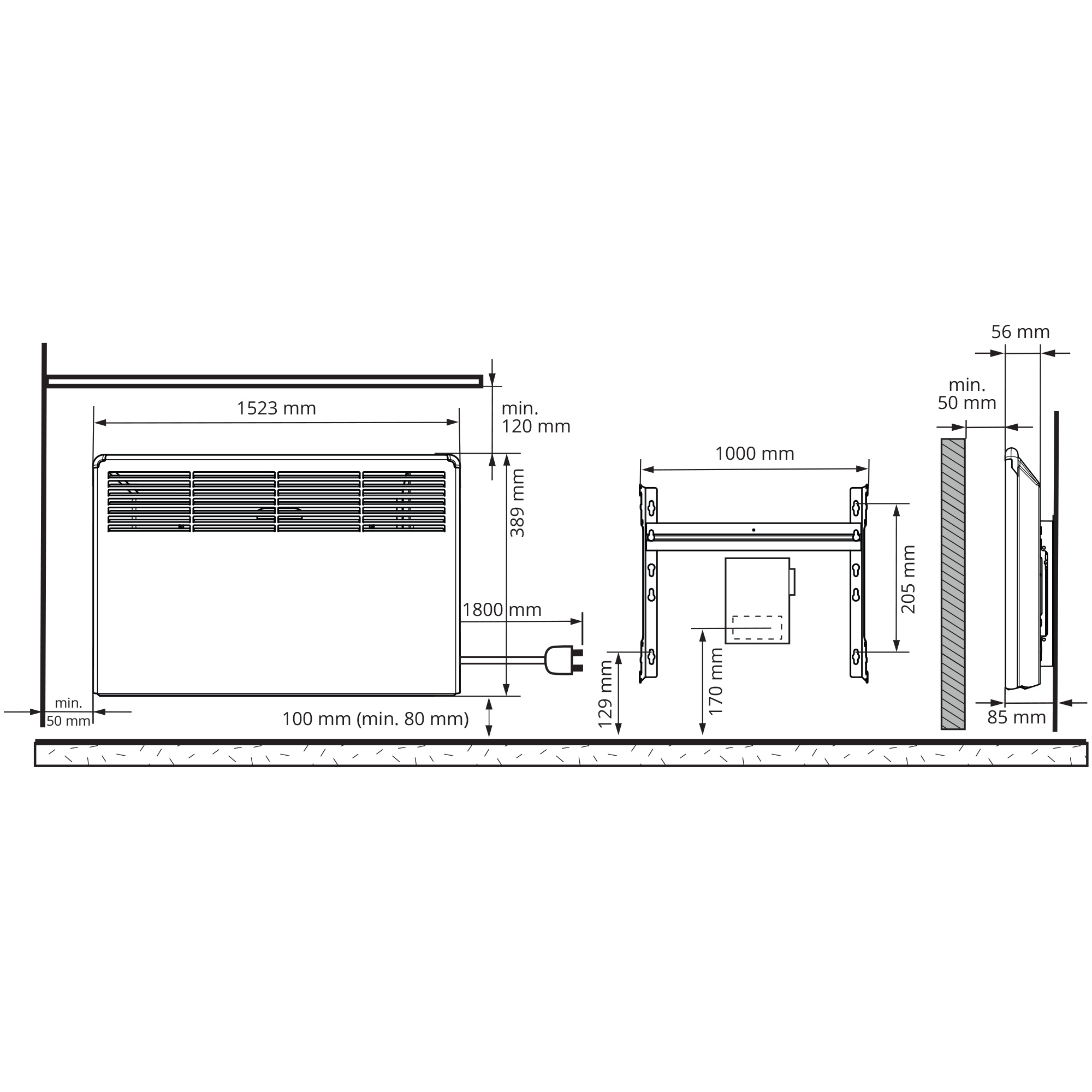 ensto Lämmitin beta beta bt 2000w ip21 p 39x152