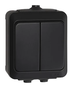 opal Kytkin pinta opal 5/16a/250v/ip44 ppr musta