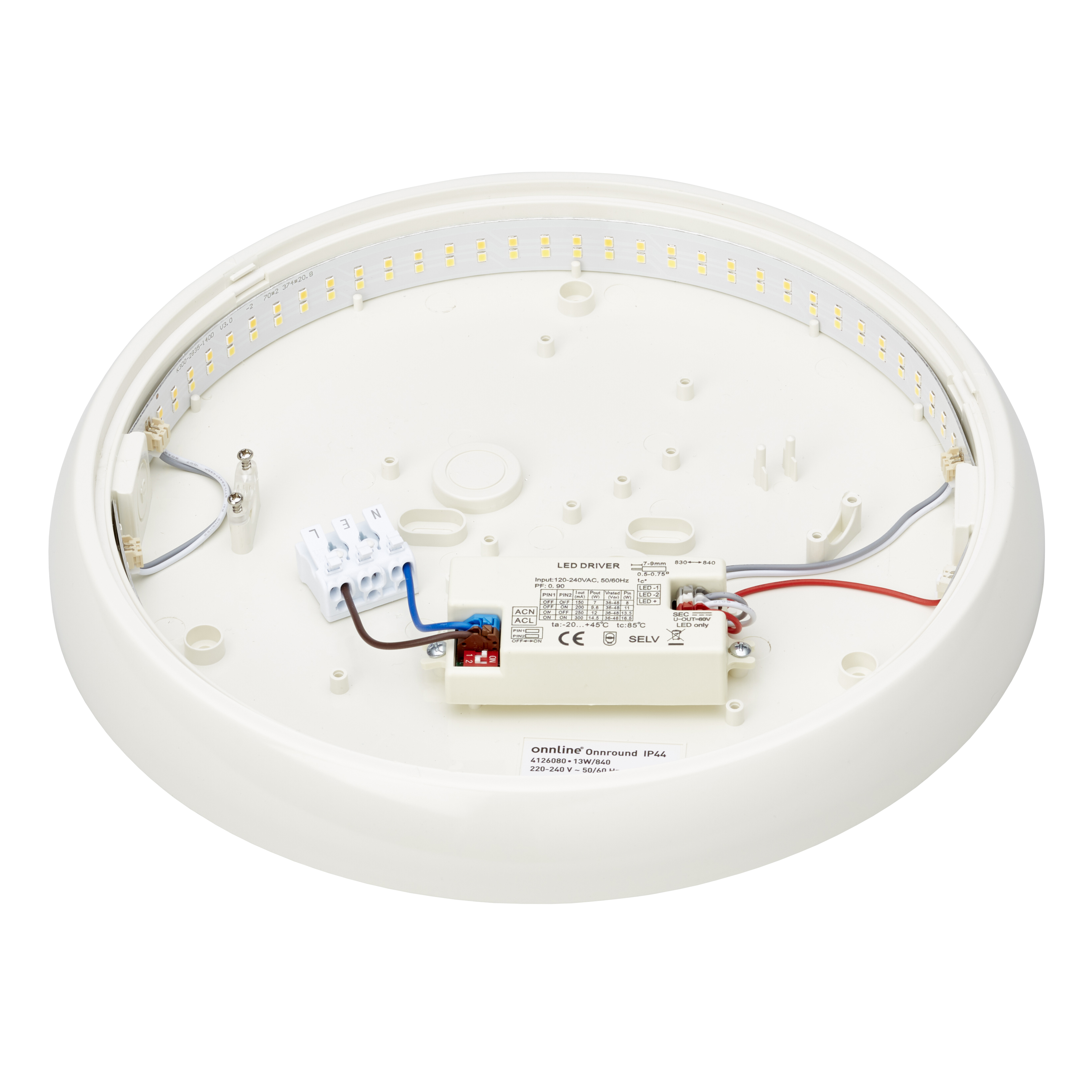 onnline Yleisvalaisin onnround ip44 13w 830/840 1000 lm