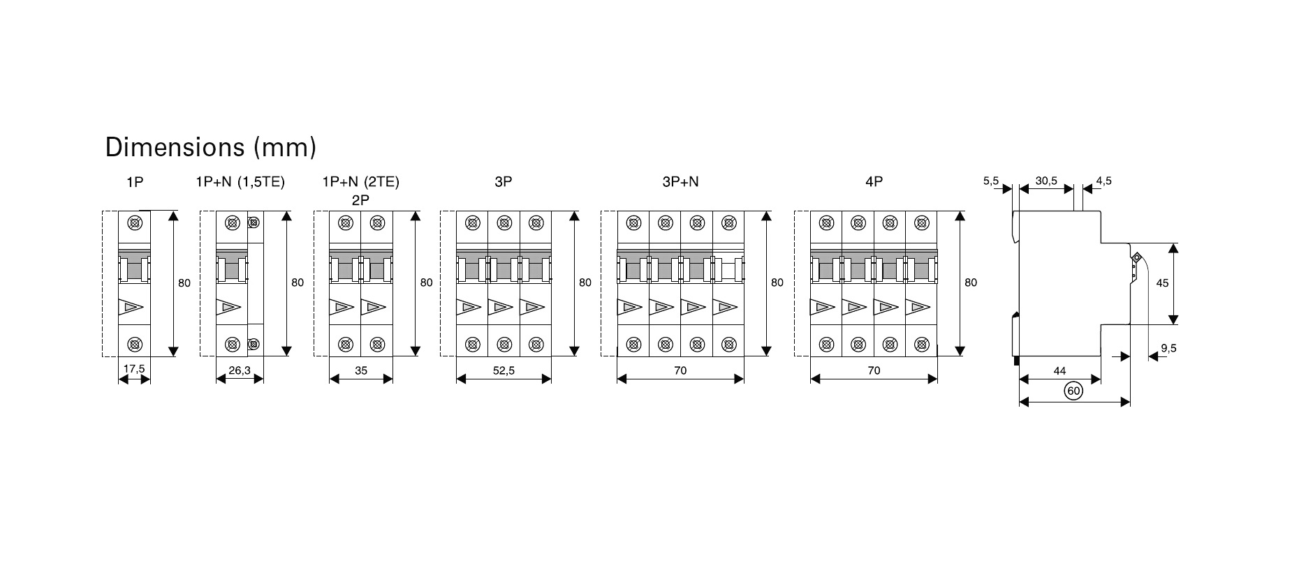 eaton Johdonsuojakatkaisija eaton pls6-c63/3 6ka 3-nap c 63a