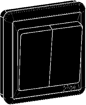 KYTKIN ARTIC IP44 5-KYTKIN, MUSTA