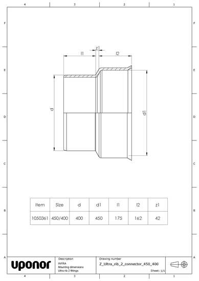 uponor Jatkoyhde iq/doublexsileä pvc 450x400s