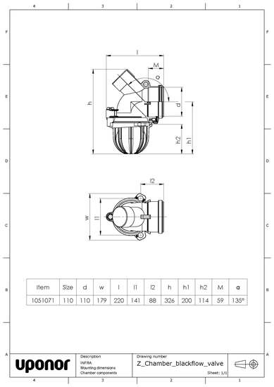 uponor Pallopadotusventtiili uponor 110