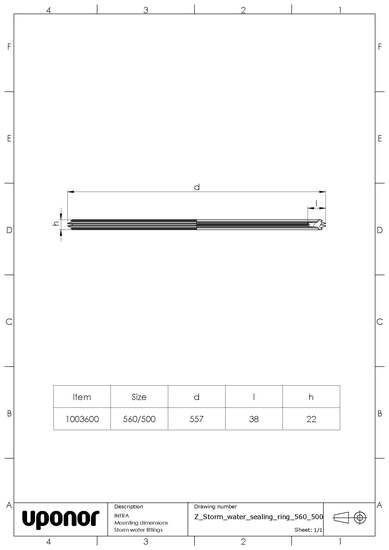 uponor Tiiviste jatkoputki/iq double 560