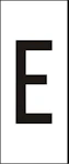 MÄRKSYSTEM H10 VIT BOKSTAV E