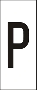 hammarprodukter Märksystem h10 vit bokstav p