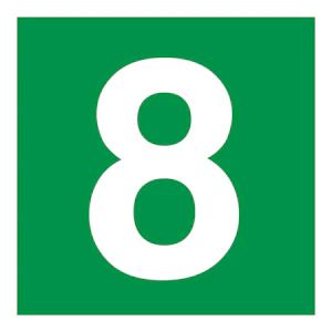 turvakauppa Merkintäkilpi kerrosnumero 8 200x200 jvt