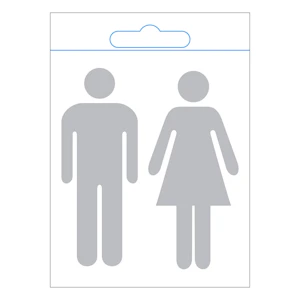 turvakauppa Wc tarrat nainen ja mies metallihohto 30x80