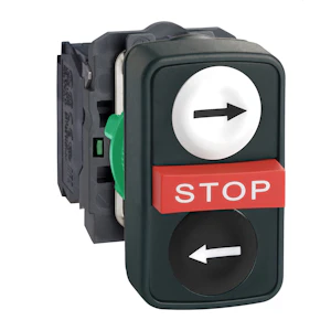 schneider electric Dubbeltryckknapp 2sl+1br+stopp