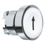 PLANT TRYCKE METALL VIT SYMBOL PIL UPP