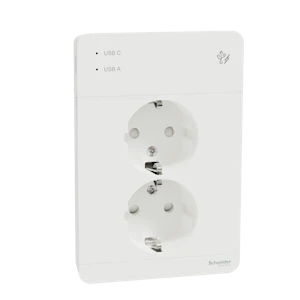 schneider electric Pistorasia exxact 2-pr + 2x usb lat. a+c 3a val