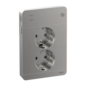 schneider electric Pistorasia exxact 2-pr + 2x usb lat. a+c 3a met