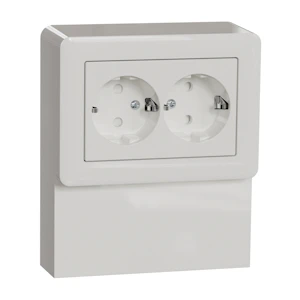 schneider electric Sockeldosa exx 2-v jord vit