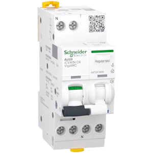 schneider electric Valokaarivikasuoja acti 9 icv40n vigiarc 1p+n c 6a 6ka