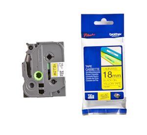 brother Tape tze641 18mm svart/gul