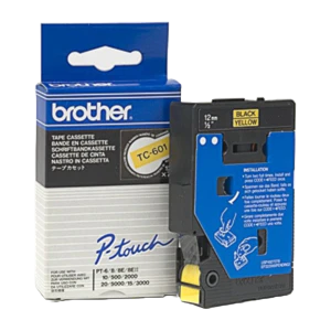 brother Märktape tc-601 12mm gul/svart