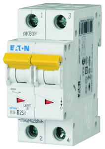 eaton Johdonsuojakatkaisija eaton pls6-d25/2 6ka 2-nap d 25a