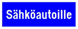 MERKINTÄTARRA SÄHKÖAUTOILLE (SININEN)