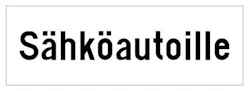 MERKINTÄTARRA SÄHKÖAUTOILLE (VALKOINEN)