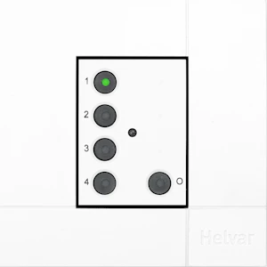 helvar Näppäimistö digidim 124200 5-painike, val