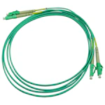 KYTKENTÄKAAPELI-KUITU FIBREFAB MM DX LC/LC OM3 2m AQUA