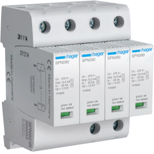 hager Ylijännitesuoja hager spn901r t1+t2 häl 1.5kv 50ka