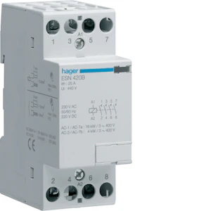 hager Hurinaton kontaktori esn420b 4s 25a 230v ac/dc