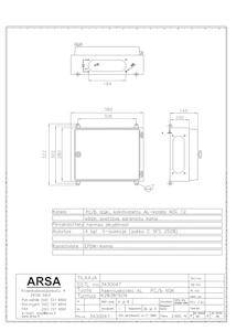 arsa Asennuskotelo al arsa pc/b nsk 280x380x145 4xii