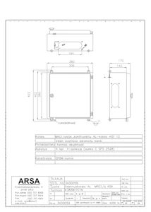 arsa Asennuskotelo al arsa mrc1/a nsk 380x380x170 4xii